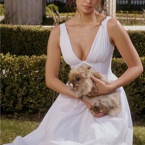 House of CB White Midi Dress EMMELINA